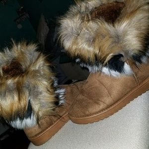 Furry boots